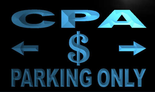 CPA Parking Only Neon Light Sign